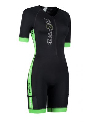 Women&#039;s coldmax short sleeves tri-suit black-green