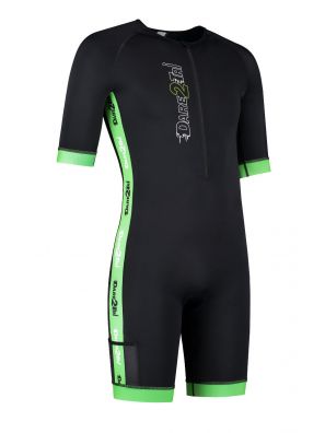 Men&#039;s coldmax short sleeved tri-suit black-green