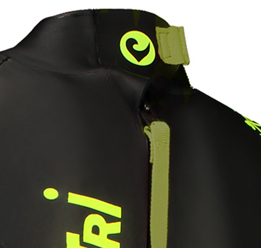 • UNIQUE NECK CLOSURE